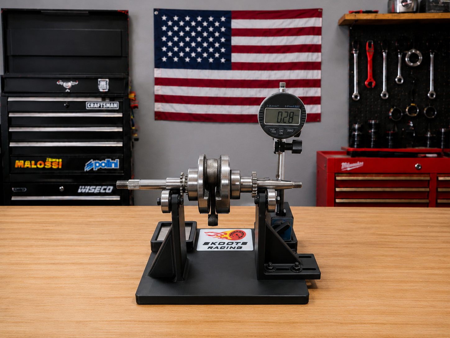 Skoots Small Engine Crankshaft Truing Stand